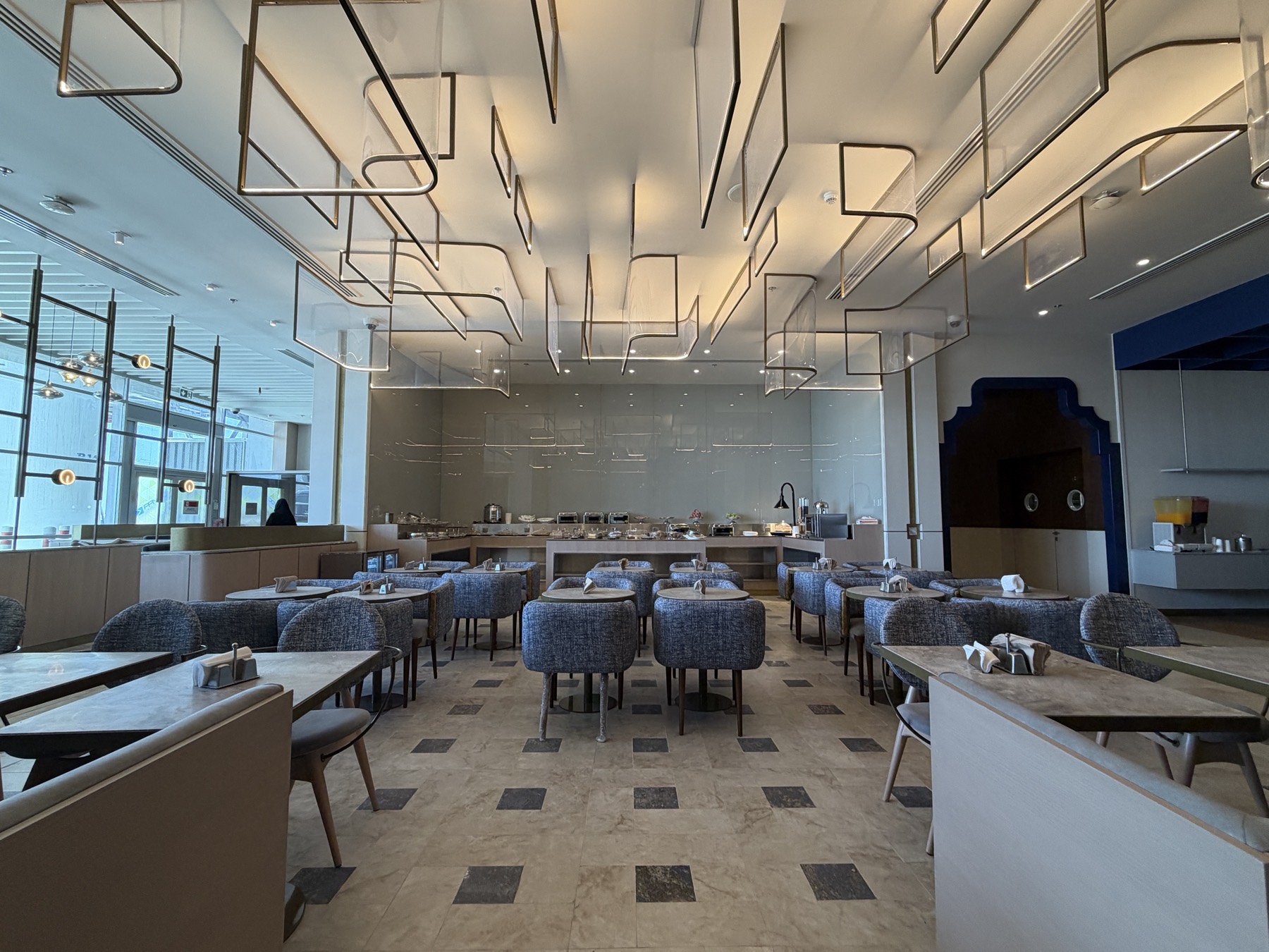 Safa Lounge dining area with buffet
